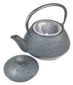 Black Japanese Tetsubin Cast Iron Teapot Kettle 24oz 15349  