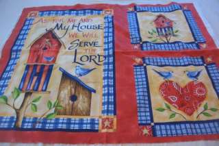 Joshua 2415 My House Will Serve Lord Fabric Wall Hanging Pillow 