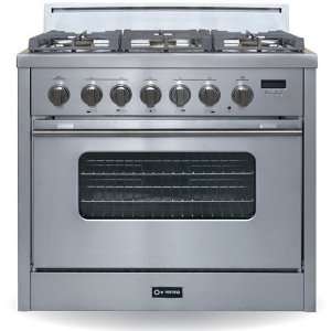   Single Oven Dual Fuel Natural Gas Range   Stainless Steel Appliances