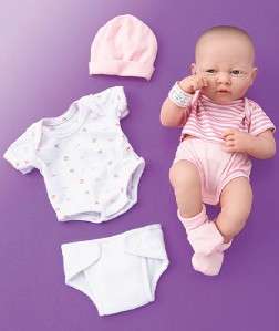 14 La Newborn Real Life Doll & Layette Wardrobe Set  