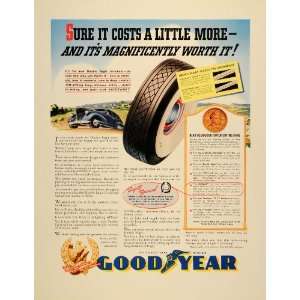  1939 Ad GoodYear Tire Rubber Double Eagle Airwheel 
