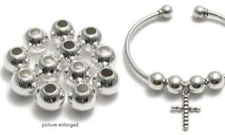 sterling silver BIG HOLE SPACER BEADS 10MM package   12  