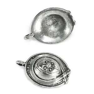  Charm   3D Scout Hat 20x14mm Pewter Antique Silver Plated 
