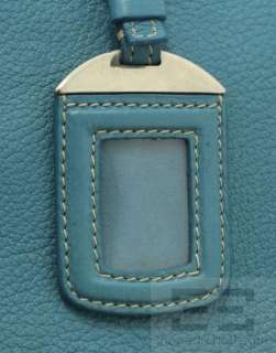 Prada Turquoise Blue Pebbled Leather Hobo Bag  