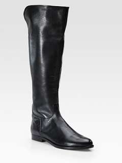 Elie Tahari   Flannery Flat Leather Knee High Boots    