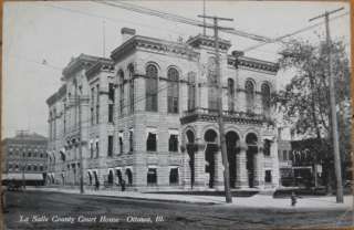 1910 Postcard La Salle Court House Ottawa, Illinois IL  