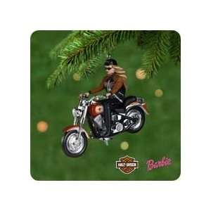  Harley Davidson Barbie Ornament 2001 Hallmark QXI8885 