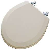 Round front toilet seat bone color 144762 wood new  
