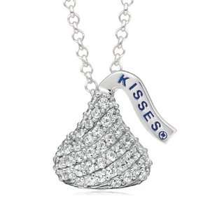  Hersheys Kisses Small CZ Necklace in Sterling Silver 