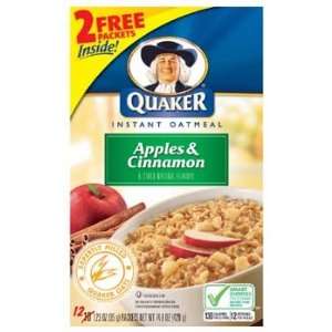 Quaker Instant Oatmeal Apple Cinnamon: Grocery & Gourmet Food