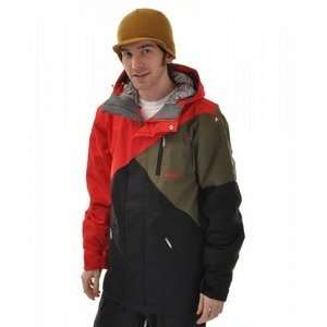  Quiksilver Shred Flanders Snowboard Jacket Red/Fatigue 