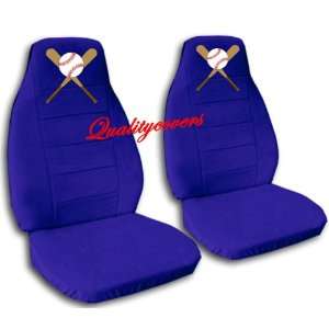 Medium Blue Baseball seat covers for a 2006 to 2012 Chevy Impala 