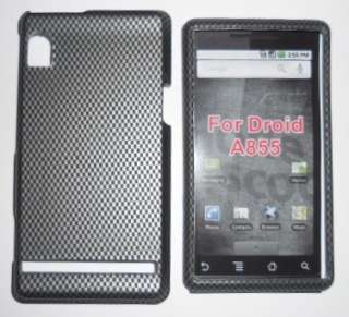 Carbon Fiber Hard Case Cover For Motorola Droid A855  