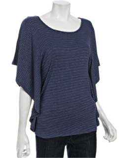 Cielo blue striped dolman sleeve scoop neck t shirt   up to 70 