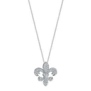  Fleur De Lis Diamond Necklace Jewelry