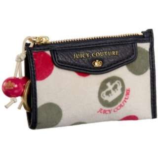 Juicy Couture Fashion Velour I Love Dotty $ Pieces Key Purse 