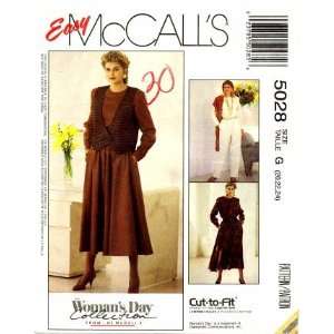 McCalls 5028 Sewing Pattern Misses Vest Jumpsuit Dress 