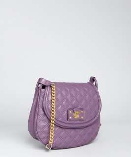 style #318907101 purple quilted leather Cooper chain crossbody bag