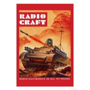  Radio Craft Tank Premium Poster Print by Alex Schomburg 