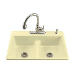 Kohler K 5838 2 Y2 Deerfield Smart Divide Self Rimming Kitchen Sink 