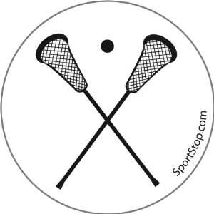  Lax Sticks Lacrosse 3 Inch Round Sticker/Decal Everything 