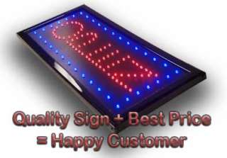 VERTICAL LED NEON LIGHT LIGHTED OPEN SIGN 19X10 ON/OFF SWITCH & CHAIN 