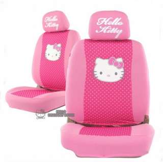 Hello Kitty Seat Covers(2 front seat )Dot Pattern  