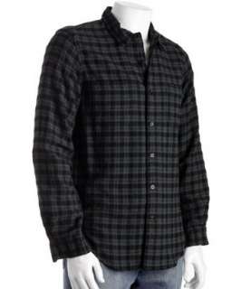 Marc by Marc Jacobs teal amish plaid flannel button front shirt 
