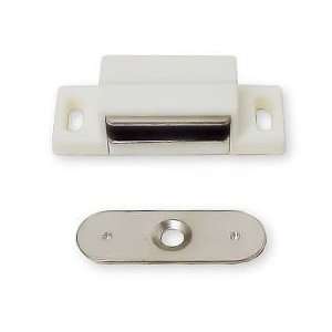  Two Pack White Magnetic Door Catch With Strike & Screws LQ 