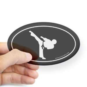 Martial Arts Euro Bumper  Black Sports Oval Sticker by  Arts 