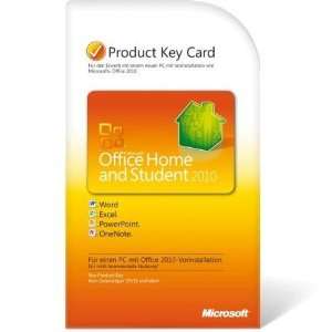  New Microsoft Office Home Student 2010 Product Key Card 