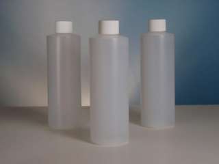 Lot Of 4 oz PLASTIC BOTTLES HDPE  Natural/White w/Cap  