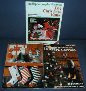 plastic canvas books ~ ALL CHRISTMAS ~ ornaments gifts stocking 