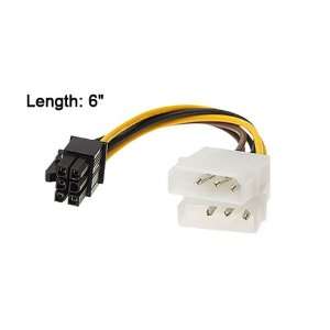  Gino IDE 4 Pin Power to 6 Pin ATX Power Adapter Cable 