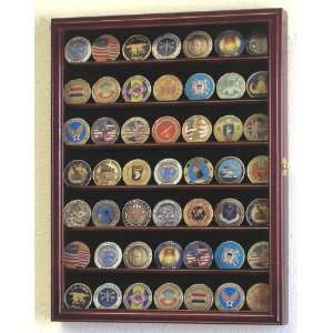  Military Challenge Coin Display Case Cabinet Holder Wall 