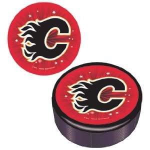  NHL Calgary Flames Logo Hockey Puck *SALE* Sports 