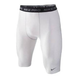 Nike 269605 Pro Core Mens Long Compression Shorts 9   White