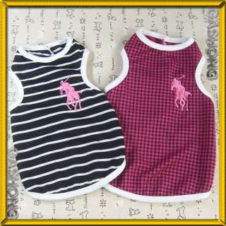 Dog Clothes J135,Polo Embroidered Tank Top Shirts  