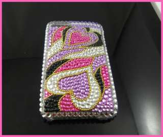   Bling Crystal Full Hard Case for iPod Touch 2 2G 3G Purple TC71  