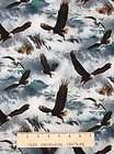 Soaring Bald Eagles Quest of the Hunter Springs Novelty Cotton Fabric 