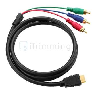 5Ft HDMI to 3 RCA RCA Video Audio Component Convert Cable M/M For HDTV 