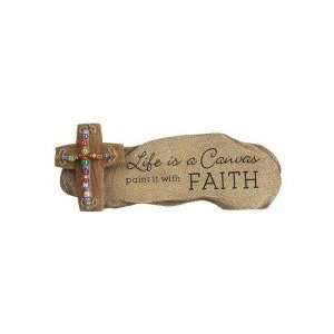  Plaque Faith Beaded Cross Bar