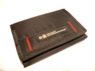 Swiss Army Zip Black Sport Trifold Wallet  
