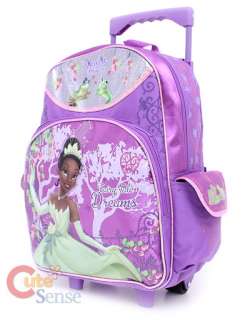 Princess Tiana&Frog School Roller Backpack Rolling 16L  