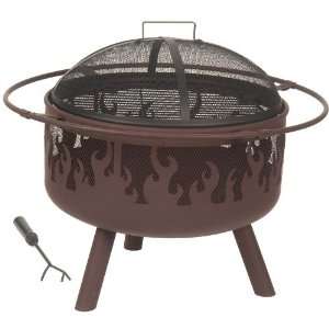   Glow 32 inch Portable Outdoor Wood Burning Fire Pit Patio, Lawn