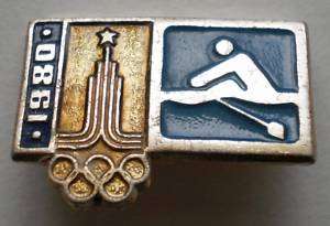 SOVIET RUSSIAN Pin Badge Moscow Olympic Games   Rowing  