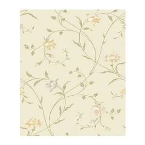York Wallcoverings PS3891 Wind River Garden Flowers with Flowing Vines 