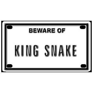   Beware of King Snake 2 1/4 X 4 Embossed Aluminum Sign Pet Supplies