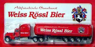 HO 187 WEISS ROSSL GERMAN BEER TRUCK FREIGHTLINER FLD120 TANK TRAILER 