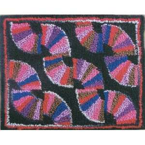  Hooked On Rugs Punch Needle Patterns amish Fan Quilt 4 1/2 